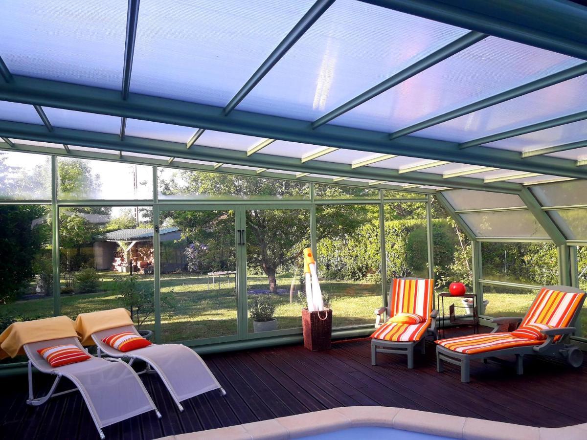 Chambre D'Hote Avec Piscine Couverte Coulaines Extérieur photo